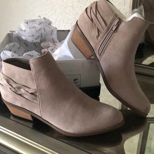Taupe Suede Booties